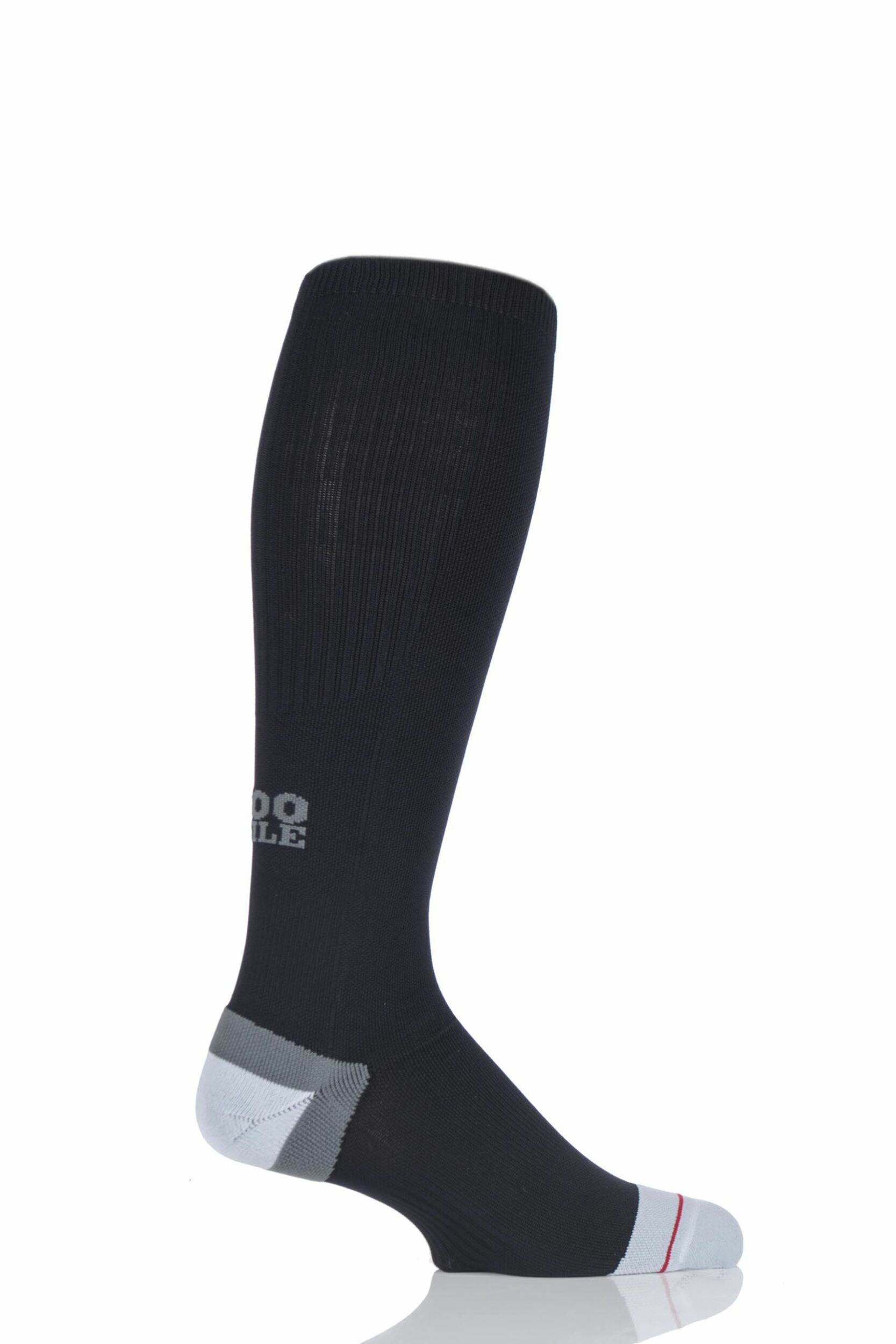 1 Pair Black / Red Compression Socks Men's 3.5-5 Mens - 1000 Mile
