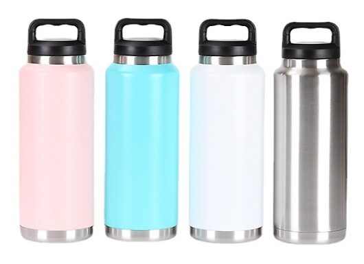 1L Stainless Steel Thermal Water Bottle - 7 Colours