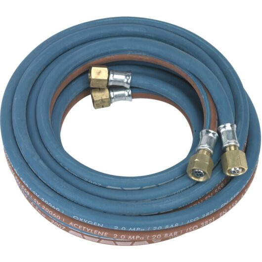 5m Twin Rubber Hose Set Oxyacetylene SGA5 - Sealey