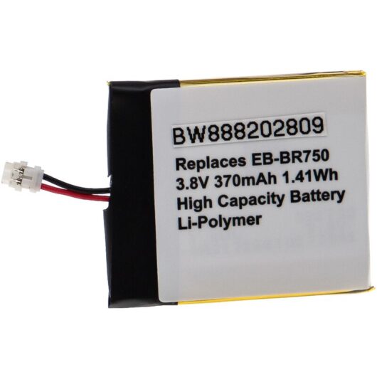 Battery Replacement for Samsung EB-BR750, EB-BR750ABE for Smartwatch Watch Fitness Bracelet (370mAh, 3.8V, Li-Polymer) - Vhbw