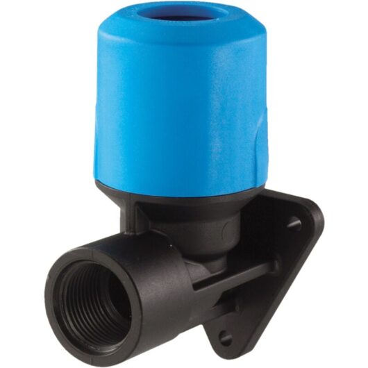 Blue Wallplate Elbow 25mm x 3/4' UGPWB2516 - John Guest Speedfit