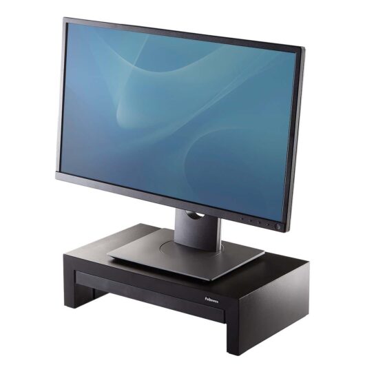 Fellowes Computer Stand Designer Suites Monitor Riser for 21 inches 18KG Monitors, Black