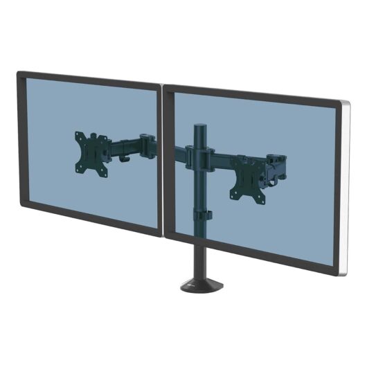Fellowes Monitor Mount Reflex Dual Monitor Arm for Two 8KG 27 Inch Screens, Black