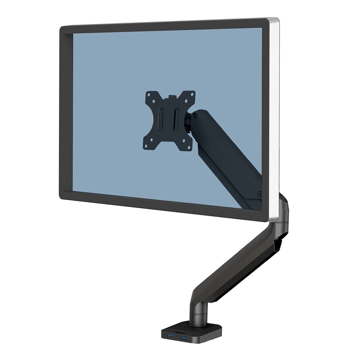 Fellowes Platinum Series Monitor Arm for 8KG 32 Inch Screens Black, Black
