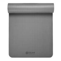 Gaiam 10 mm Fitness Mat with Strap - Gray