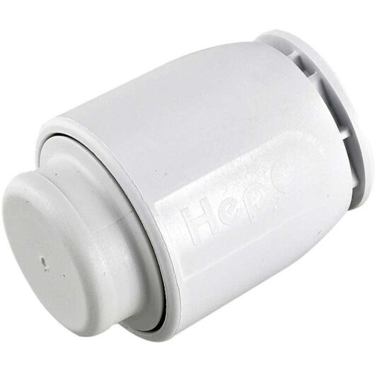 HD62/15W Hep2O Demountable Pipe Stop-End Cap White 15mm