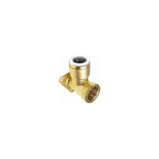 John Guest Speedfit - Brass Backplate Elbow 15mm x 1/2