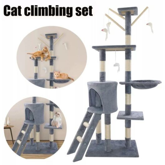 Large Multilevel Cat Tree Scratching Post Kitten Climbing Tower Activity Centre