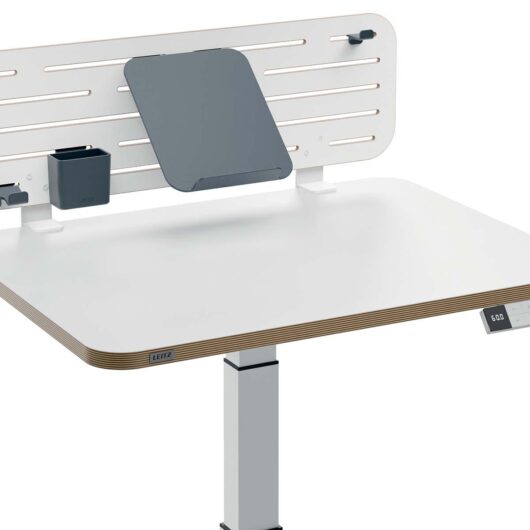 Leitz Ergo Pegboard Desk Organiser with laptop holder, White