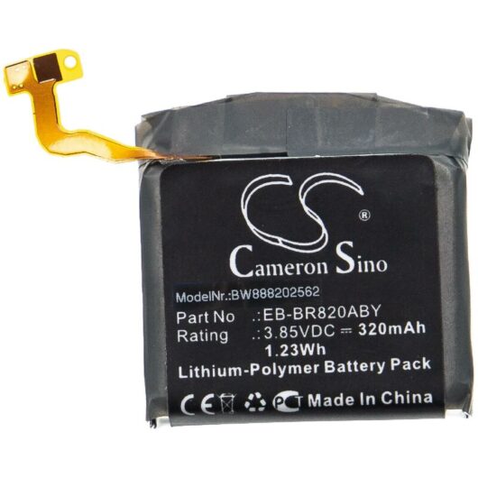 Replacement Battery compatible with Samsung SM-R820, SM-R825 Smartwatch Watch Fitness Bracelet (320mAh, 3.85V, Li-Polymer) - Vhbw