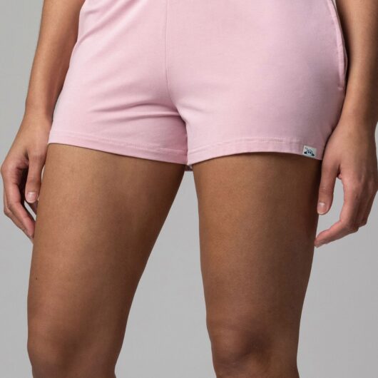Women's 1 Pack Lazy Panda Bamboo Loungewear Selection Shorts Pale Pink Shorts 16 Ladies