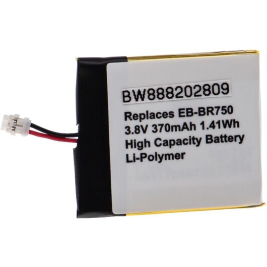 vhbw Replacement Battery compatible with Samsung SM-R750V, SM-V750 Smartwatch Watch Fitness Bracelet (370mAh, 3.8V, Li-Polymer)