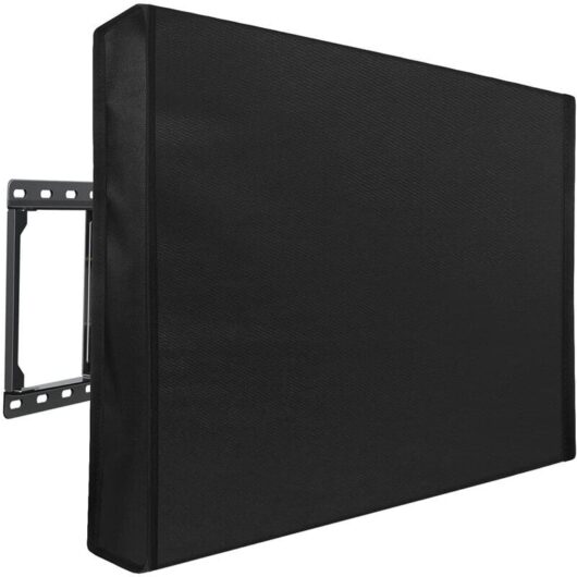 Csparkv - 30-32', 86x58x13cm) Waterproof uv Flat Screen tv Cover for 22'-75' tv Dustproof Furniture Cover Indoor, Fits Most Stands and Mounts Black