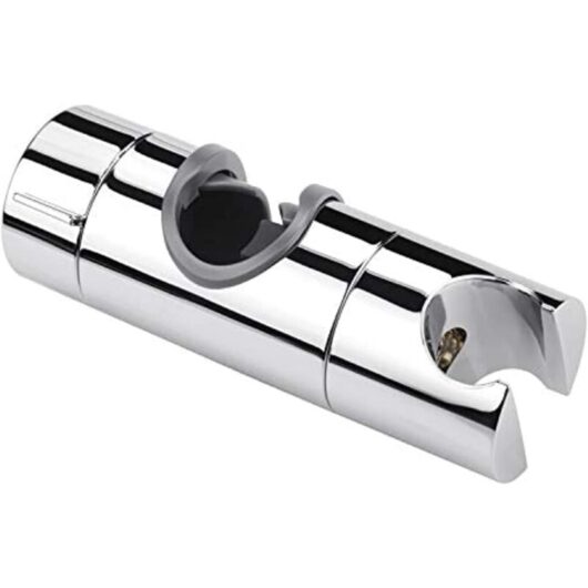 Cyslmuk - 1 Piece Shower Bracket, Universal Silver Shower Head Holder, Fit for 18-25mm Shower Rod, Solid abs Material, Thickened and Upgraded Shower