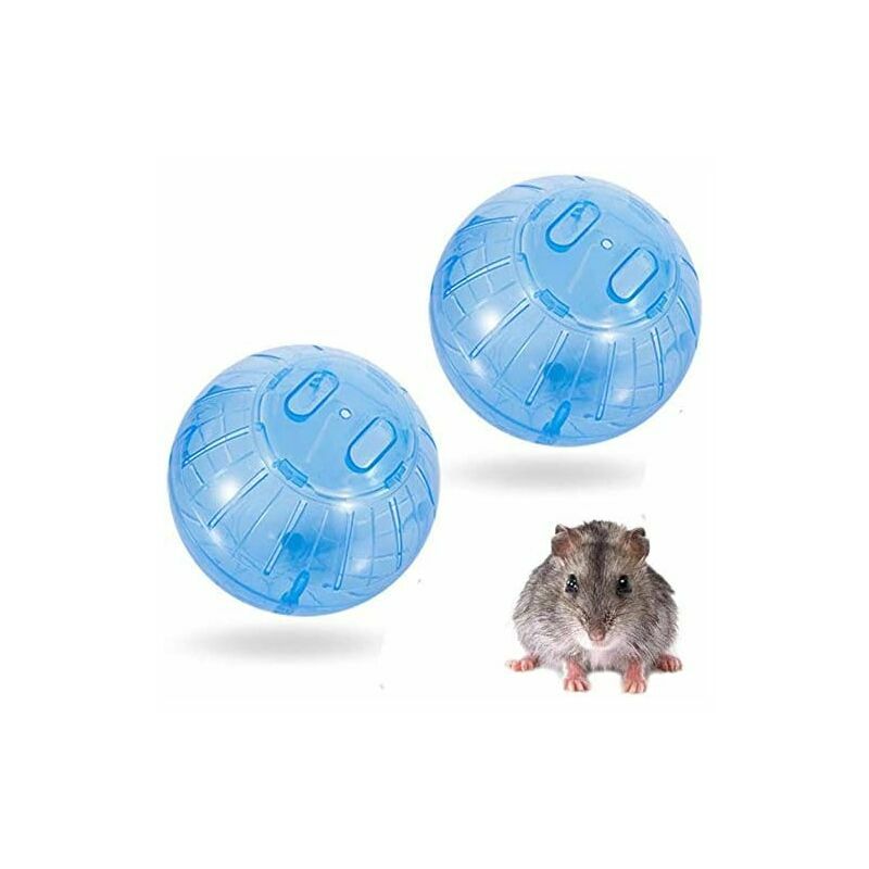 Hamster ball, 2pcs exercise ball for small animal hamster ball mini ball, plastic transparent portable pet play toy for animals blue, 12cm