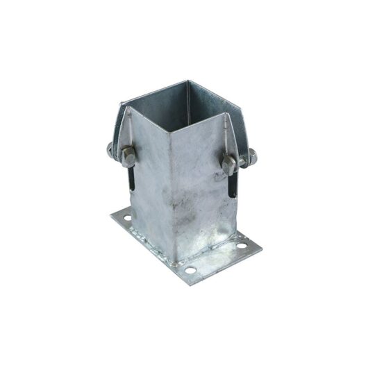 TIMCO Flush Fit Bolt Down Post Support Shoe Bolt Secure Hot Dipped Galvanised - 75mm
