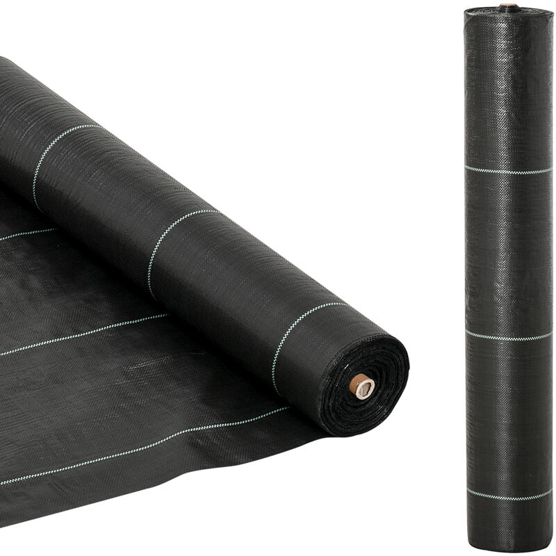 Weed Barrier Fabric Durable Convenient Design Weed Block Mat 2m x 50m - Outsunny