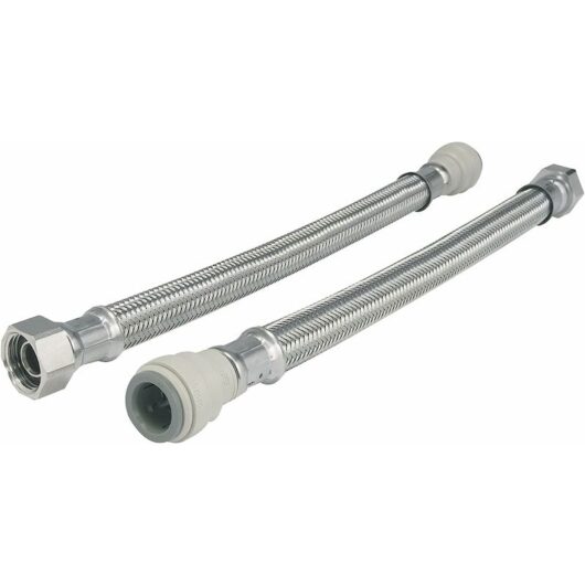 Braided Hose 1000mm - 15mm x 1/2 - John Guest Speedfit