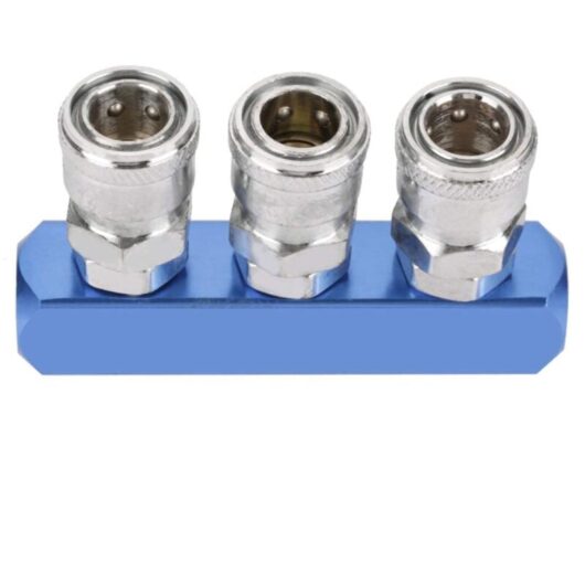 Memkey - 12 mm straight pneumatic hose connector, PT1/4 inch quick air hose fitting (3-way)