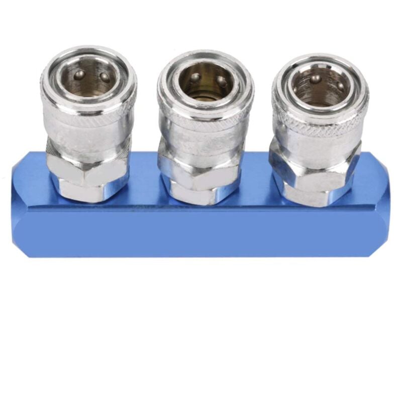 Memkey - 12 mm straight pneumatic hose connector, PT1/4 inch quick air hose fitting (3-way)