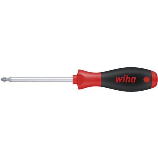 Screwdriver SoftFinish® Pozidriv with round blade PZ2 x 100 mm (00772) - Wiha