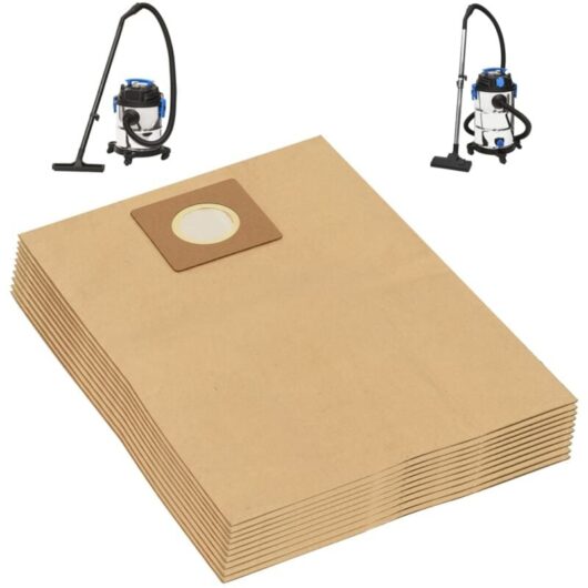 Wet Dry Vacuum Cleaner Paper Bags 10 pcs Brown Vidaxl