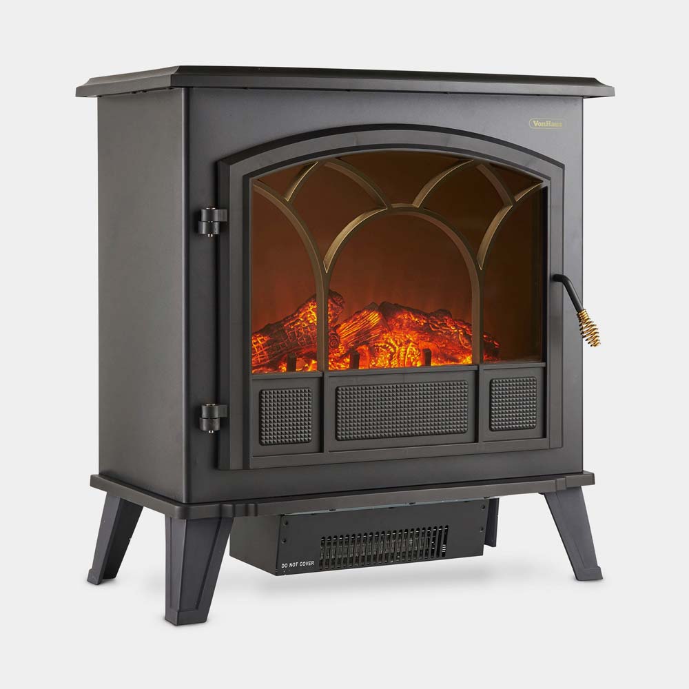 1850W Large Black Stove Heater