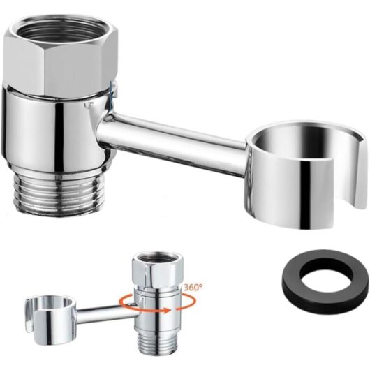 20mm Shower Head Holder, Hand Shower Bracket, No Drilling, Shower Holder with 360 Degree Shower Bracket, Shower Head Holder for Shower, Bathroom,