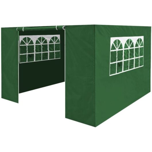 DG144 Dellonda Premium Side Walls/Doors/Windows for Gazebo/Marquee, Fits 2 x 2m Models - Dark Green - Sealey