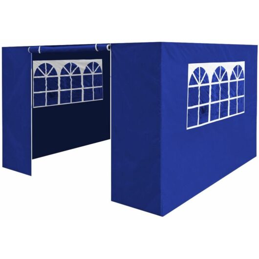 Dellonda Premium Gazebo/Marquee Side Walls/Doors/Windows, Fits 3 x 3m Models - Blue DG147 - Sealey