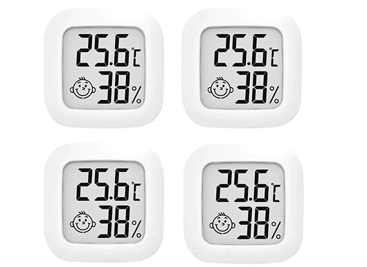 1, 2 or 4 Mini LCD Digital Hygrometer Indoor Thermometer