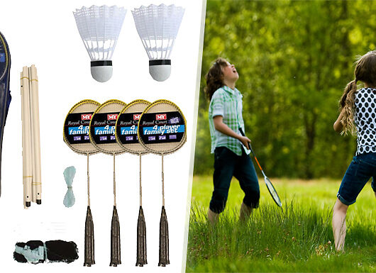 4-Player 8-Piece Badminton Set