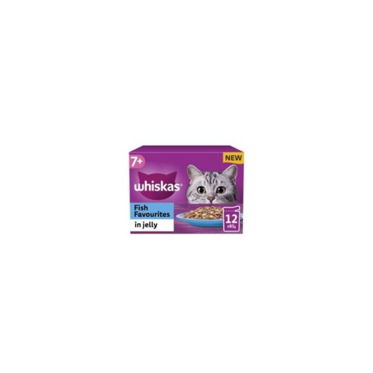 7+ Fish Favourites Senior Wet Cat Food Pouches in Je - 85g - 811949 - Whiskas