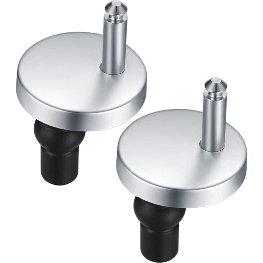 Ccykxa - 2 Pcs Toilet Seat Hinge Fittings Quick Release Hinges Toilet Seat Hinge Fittings with Screws Rubber Replacement