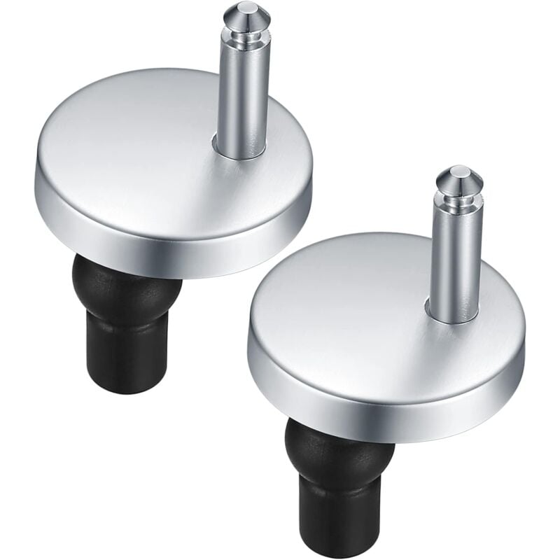 Ccykxa - 2 Pcs Toilet Seat Hinge Fittings Quick Release Hinges Toilet Seat Hinge Fittings with Screws Rubber Replacement