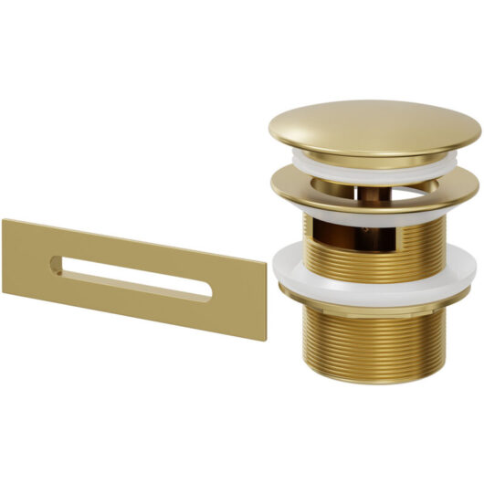 Wholesale Domestic - Brushed Brass Retro Fit Overflow and Waste for Parma, Verna, Palermo, Genoa, Ivy, Georgia and Perugia Baths