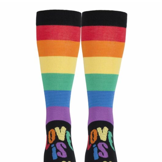 1 Pair Love is Love Pride Rainbow Love is Love Socks Unisex 12-14 Unisex - SOCKSHOP