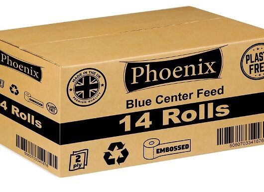 14-Rolls of Commercial Blue Centerfeed