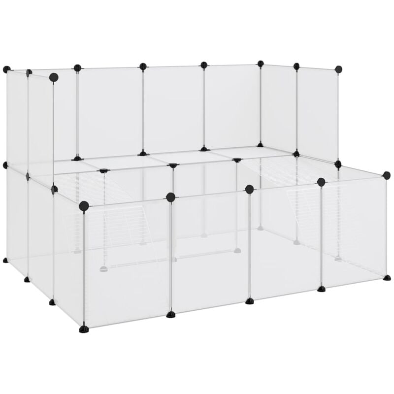 Small Animal Cage Transparent 143x107x93 cm PP and Steel vidaXL