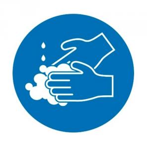 Wash Your Hands Pictogram Sign 150 x 150mm Semi Rigid Plastic with