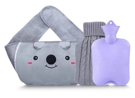 Wearable Plush Hot Water Bottle Waist Belt Set - 2 Colours