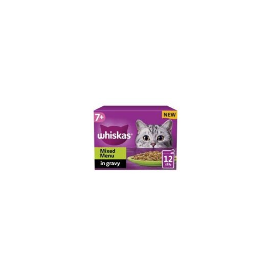 Whiskas 7+ Mixed Menu Senior Wet Cat Food Pouches in Gravy 1 - 85g - 811948