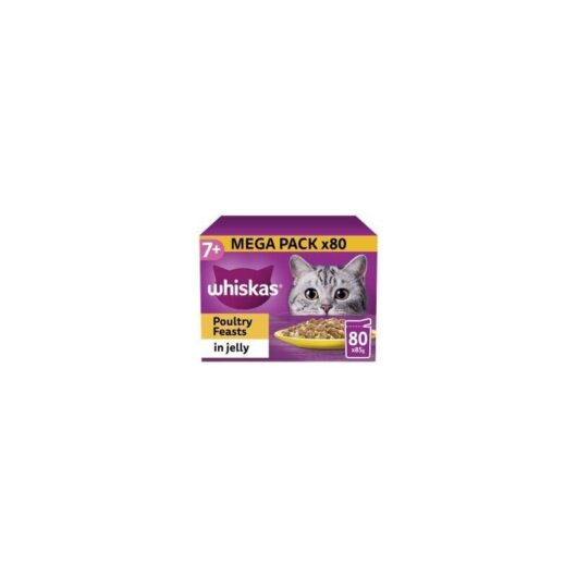 Whiskas 7+ Poultry Feasts Senior Wet Cat Food Pouches in Jel - 85g - 811976