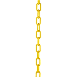 Yellow Plastic Chain 10mm Short Link 25 Metre