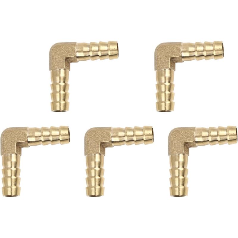 10mm Brass Pipe Elbow Fitting for Air Water Oil 5pcs