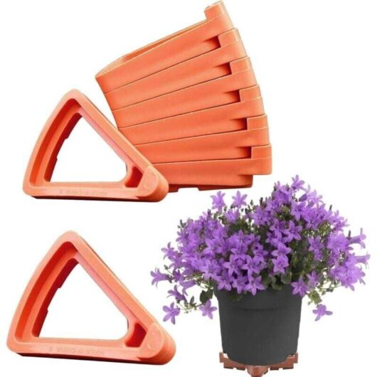 24pcs Pot Saucer Triangular Breathable Flower Pot Holders - Invisible Pot Holders - For Indoor and Outdoor - Large(9cm) MUMU