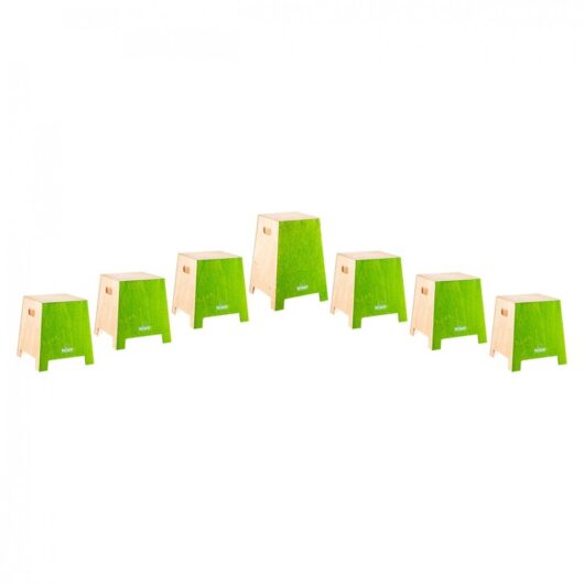 Nino Percussion Stackable Classroom Cajon Group Rhythm Set 7 Piece