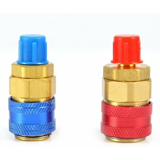 Refrigerant Quick Couplers, Auto Car R134a Quick Coupler Connector Brass Adapters Ac Manifold Low And High Side