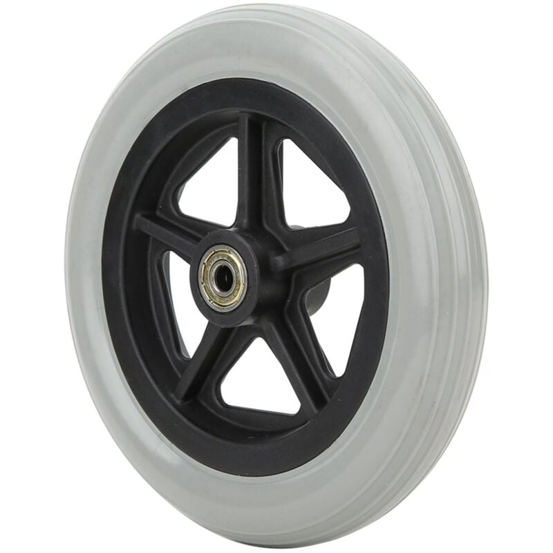 Tinor - Wheelchair Front Wheels, 7 Inch Front Caster, Non-Slip Rubber Wheels Off-Road, Wheel Replacement for Wheelchairs, Rollators, Walkers