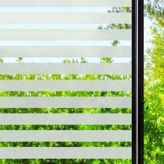 Tinor - Window Film Privacy Window Film Anti-Peep Window Film Anti-UV Window Film Electrostatic Window Film for Office Bedroom Kitchen (60 x 200 cm,